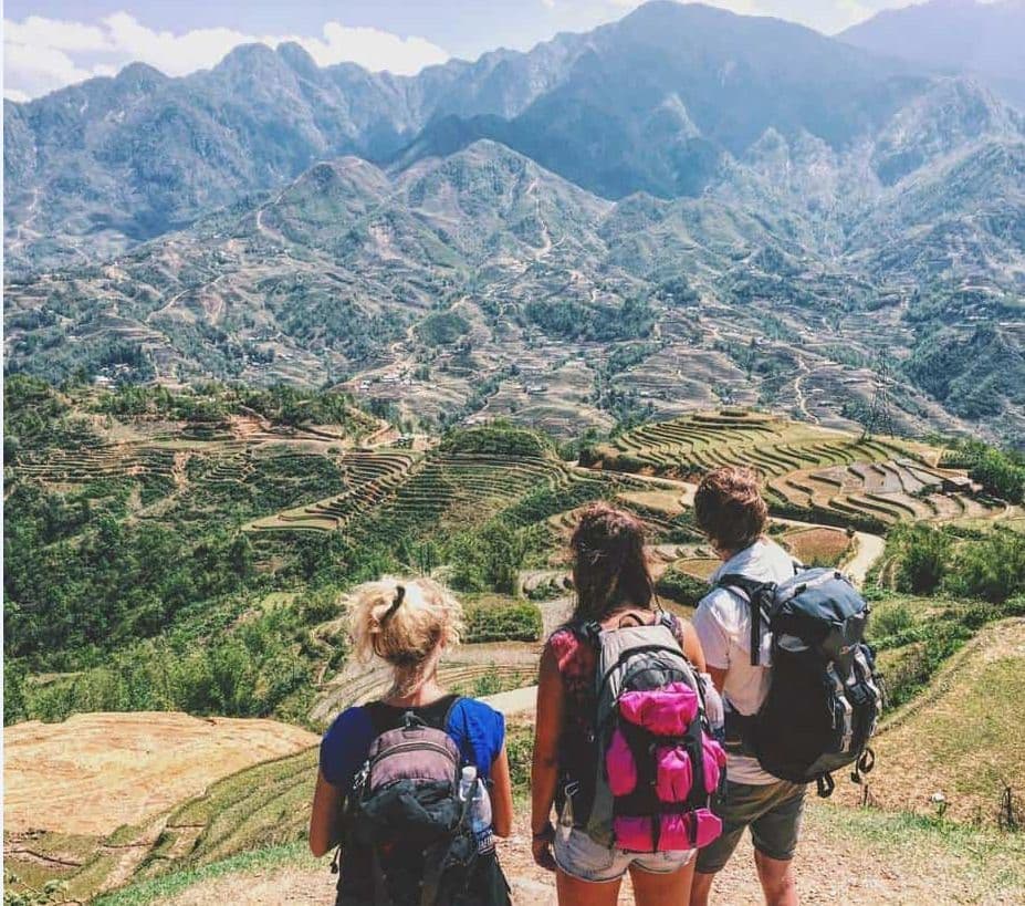 A view of Hoang Lien National Park when trekking